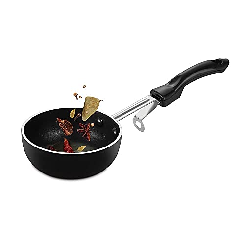 Pigeon Nonstick - 4″ - PFOA Free, Scratch Resistant Coating - Mini Spice Roasting Tadka Pan, Dal Tadka Pan, Mini Wok, Heating Pan, Melting Pot, Frying Pan for Eggs, Spices, Melting Butter - and more!